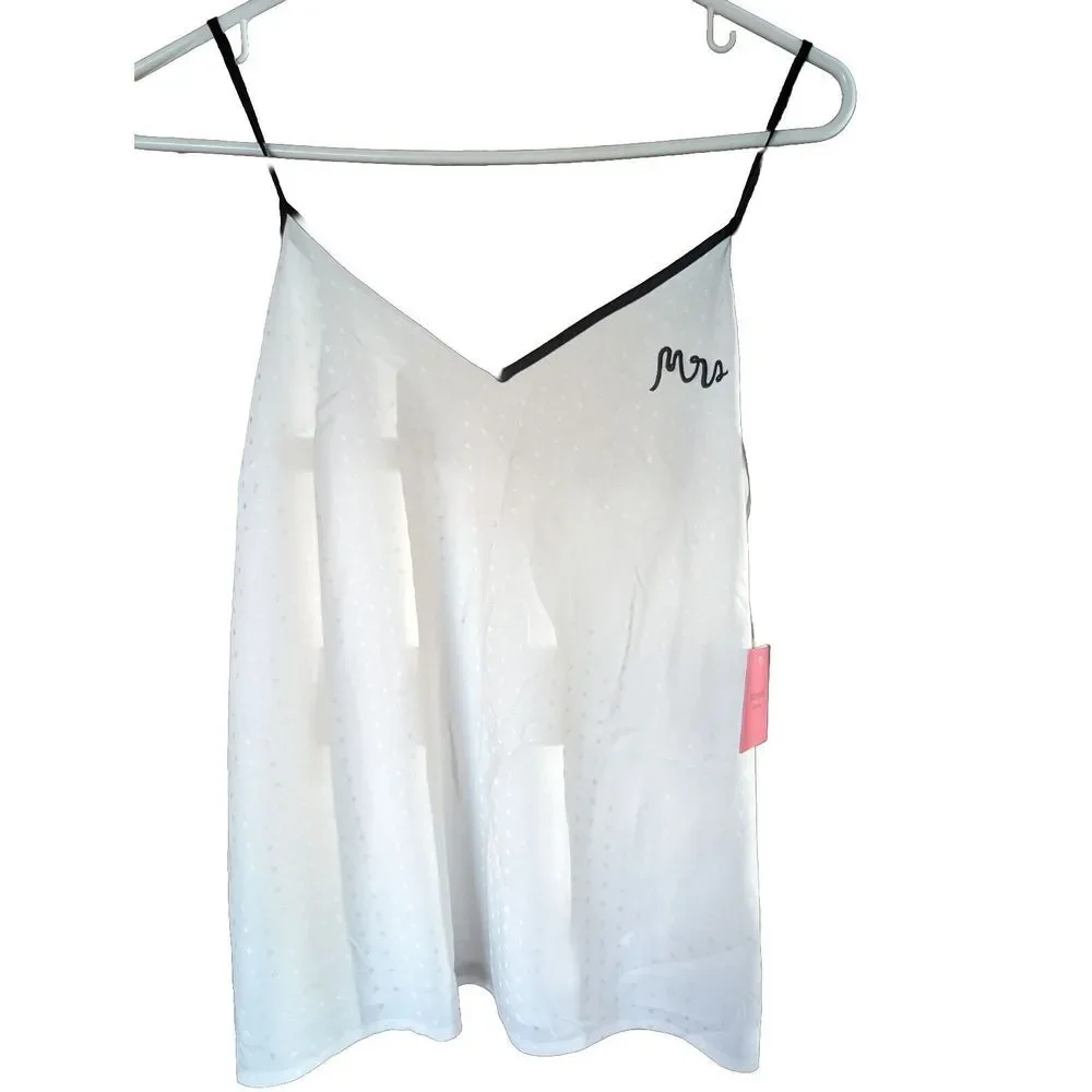 Vintage Kate‎ Spade Bride Mrs Cami Lingerie Spaghetti Strap Top XS ($78msrp) NWT
